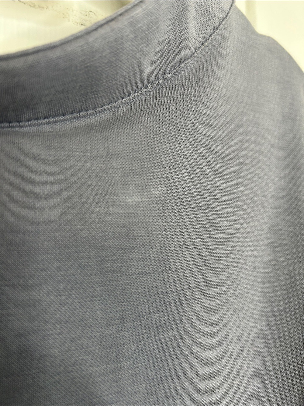 CG Sport Relaxed V-Neck Short Sleeve Blouse in Dusty Blue Gray - Picture 5 of 5